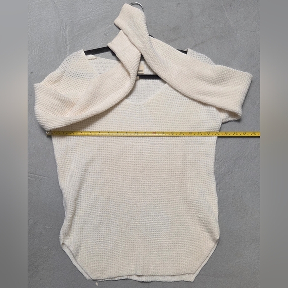 Wilfred Free Aritzia Sz M OAT 100% Laine Wool Chunky knit Oat Pullover Sweater - Picture 13 of 13